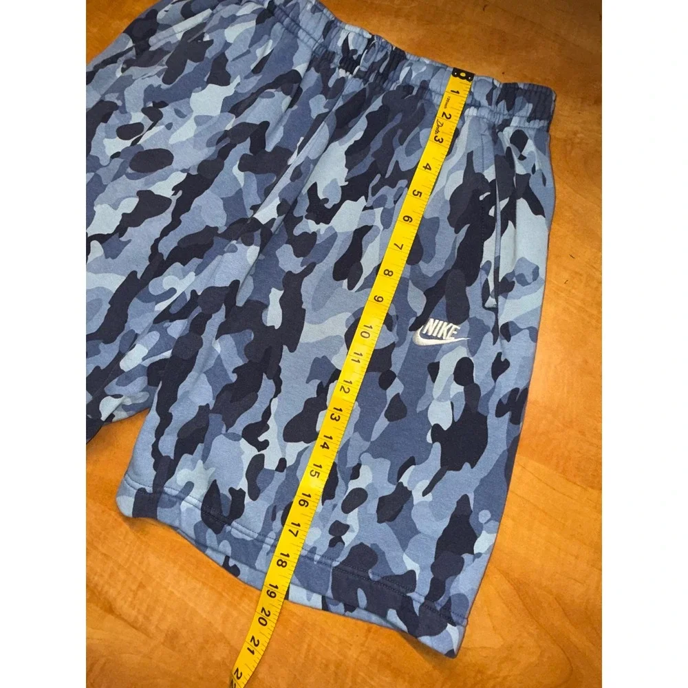 Nike Mens Sportswear Club Fleece Camo Shorts Blue Camouflage Small BV2838-410‎